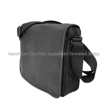 Fekete férfi crossbody táska Oxford anyagból, üzleti utazásokhoz és ingázáshoz, 8 hüvelykes laptophoz