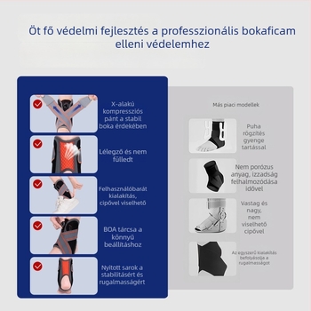 Boka immobilizáló ortézis a bokarándulás utáni rehabilitációhoz, sportvédő