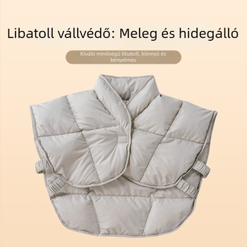 Libatollal töltött vállkendő, uniszex, nyaki és vállvédő, téli meleg