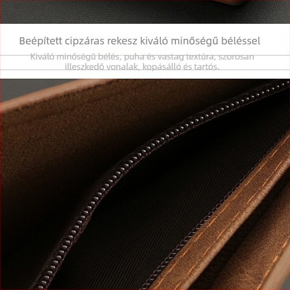 Férfi pénztárca fémlogóval, rövid bőrpénztárca, több kártyatartó a jogosítványhoz, retro stílus.