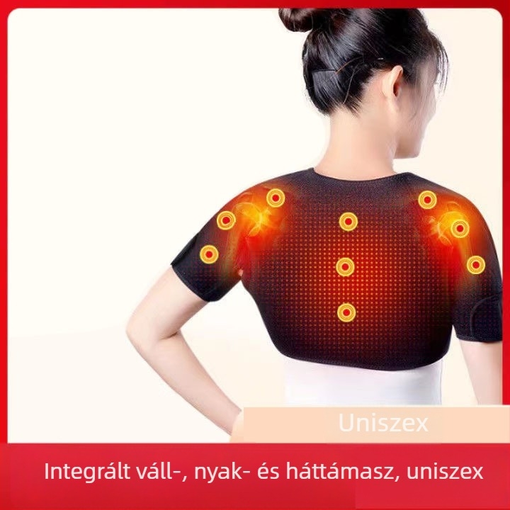 Vállmelegítő infravörös felmelegítéssel a nyak és vállak számára, uniszex, négy évszakos kényelem, rostanyag