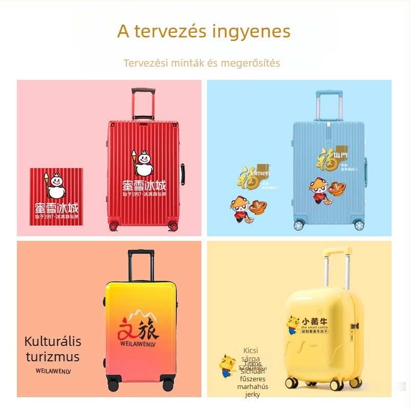 24/28 hüvelykes alumínium vázas bőrönd logóval, vállalati ajándék, TSA kombinációs zár, kézipoggyász