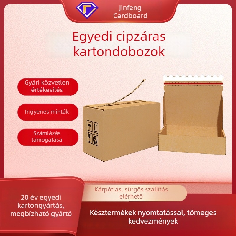 Cipzáras karton kozmetikumokhoz, könnyen téphető kartondoboz, luxus ajándéktoboz ragasztómentes csomagolással