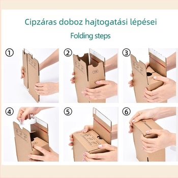 Zip-karton környezetbarát anyagból, nyomtatható logóval, extrém kemény mintadarab-doboz, ragasztó nélküli zárás