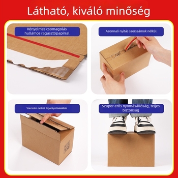 Zip-karton környezetbarát anyagból, nyomtatható logóval, extrém kemény mintadarab-doboz, ragasztó nélküli zárás