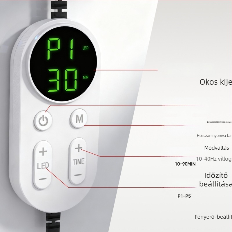 Piros fény terápiás öv infravörös melegítéssel, USB hordozható deréköv