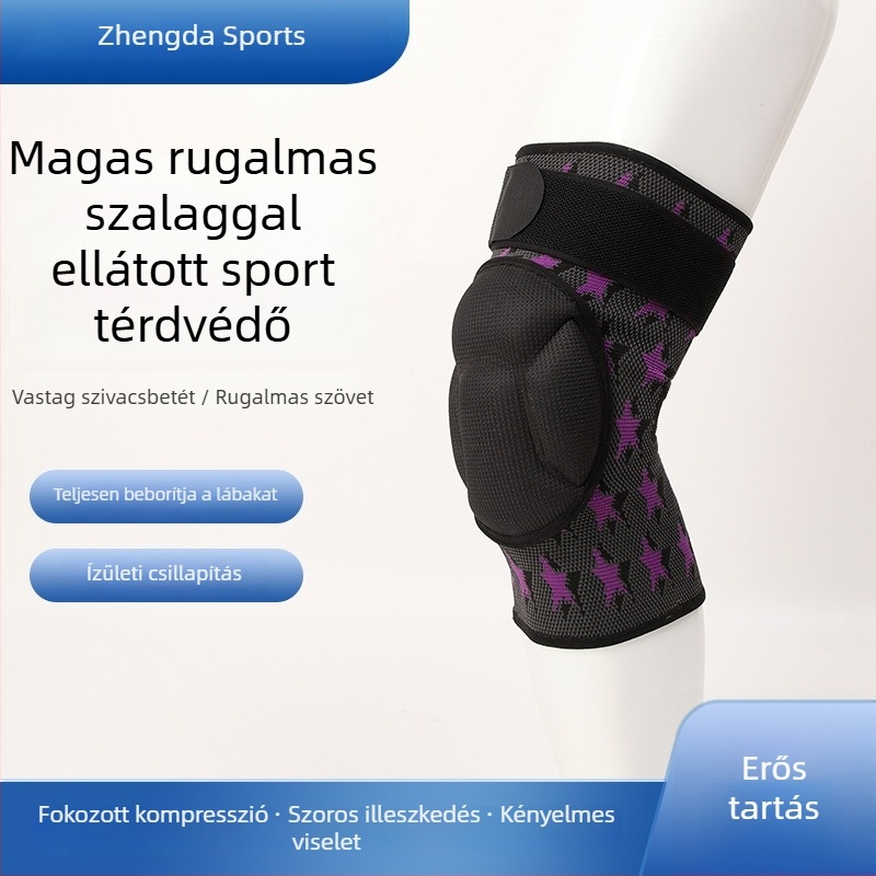Nyomásos habból készült térdvédők, csúszásmentes, vastagabb teknőshéj mintázatú hab, uniszex, edzéshez és jóga gyakorláshoz, 2026