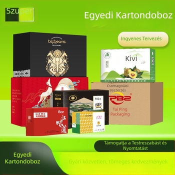 Személyre szabott kartondoboz cipzárral logisztikai csomagoláshoz, összecsukható kartondoboz 100x100x100 mm, Kraft 250gsm, keménység K3K, vastagság 3 mm, modell DZ00000000001
