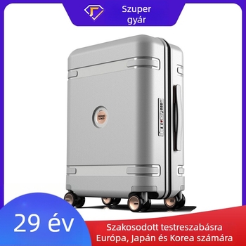 Személyre szabott teleszkópos bőrönd – kemény burkolat, matt felület, jelszavas zár, kézipoggyász, ABS+PC, 20/24/28 hüvelyk