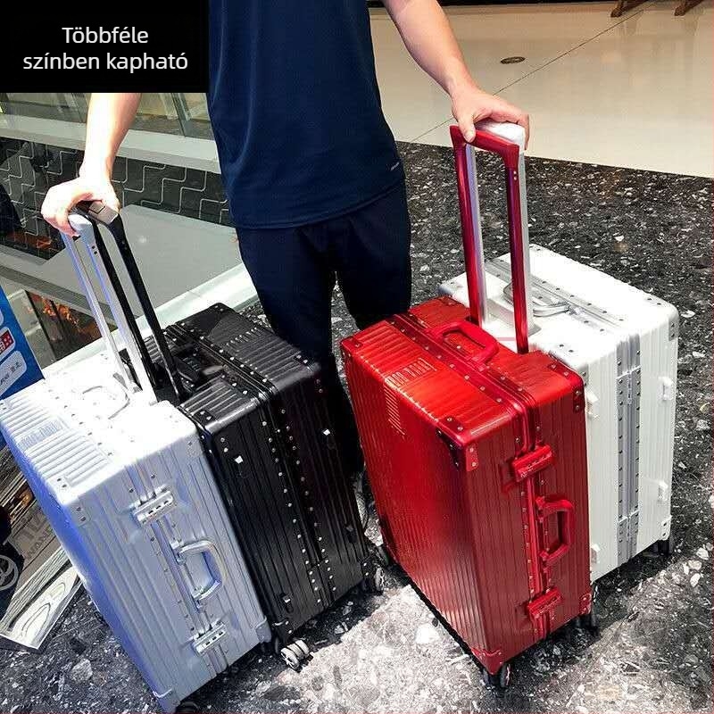 Női egyetemistáknak tervezett hordozható utazótáska, 20 colos gurulós, 24 colos alumínium váz, kódzáras utazótáska, divatos