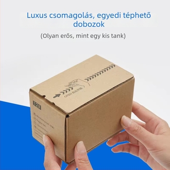 Egyedi cipzáros hullámkarton doboz logónyomással, könnyen téphető kivitel