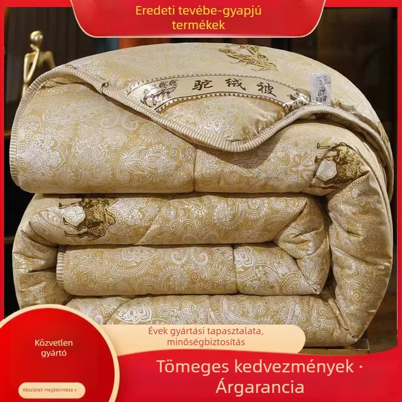 Grafénnel dúsított teve gyapjú téli paplan, vastított változat, hideg időszakokra, tavasz–ősz használatra, diákoknak