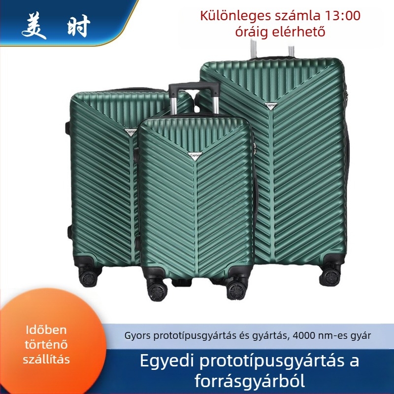 20 hüvelykes kemény felületű bőrönd kódzáras, koreai stílusú minimalist dizájn, cipzár, csendes görgők, utazáshoz