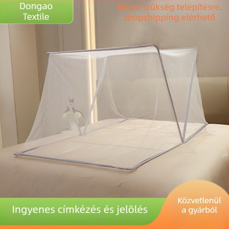 Emeletes ágyhoz használható szúnyogháló, szerelést nem igényel, kihúzható és összecsukható