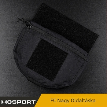 WOSPORT Kültéri taktikai mellény JPC/CPC, mellkasra akasztható kiegészítő táska FC, nagy alsó zseb, egyszínű