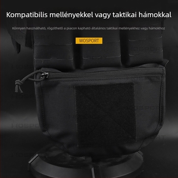 WOSPORT Kültéri taktikai mellény JPC/CPC, mellkasra akasztható kiegészítő táska FC, nagy alsó zseb, egyszínű