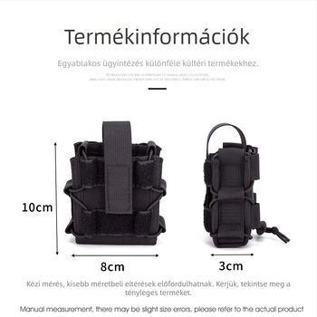 Molle rendszerű bilincs tok csattal és Velcro pánttal – többfunkciós táska (03 modell)