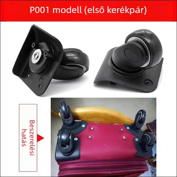 Textil bevonatú bőröndkerekek dekorációval, univerzális kerekek, kopásálló és fagyálló