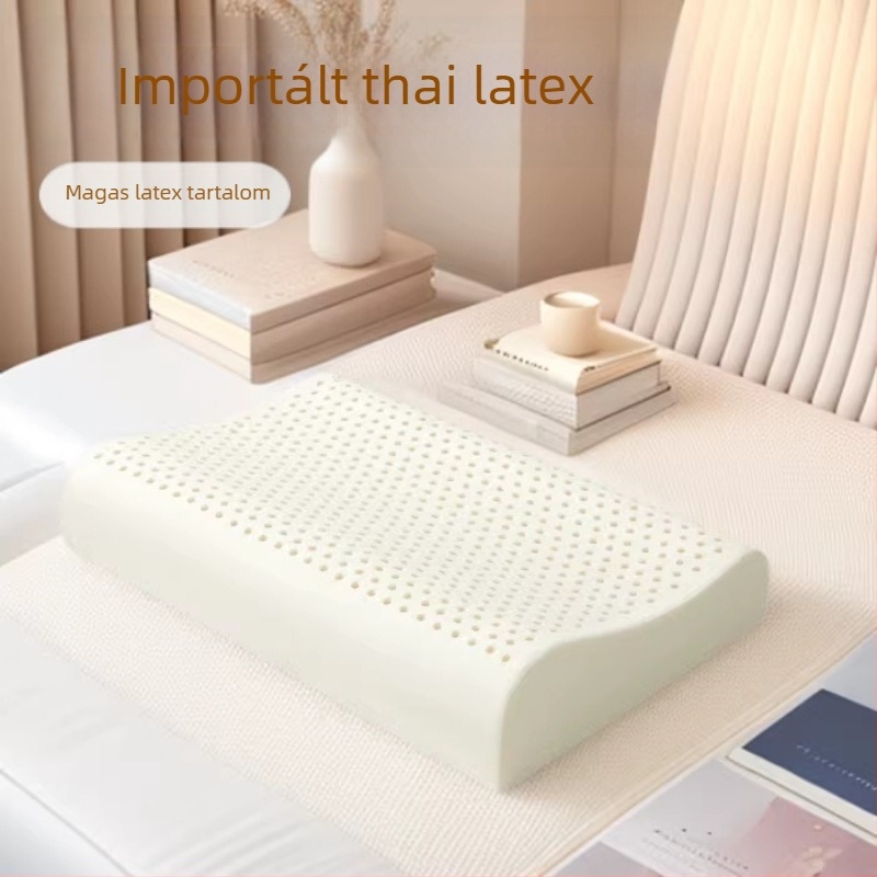 Felnőtt nyakmasszázs párna latexből, téglalap alakú, 90% feletti természetes latex, magasság 10–15 cm, ajándékdobozos csomagolás