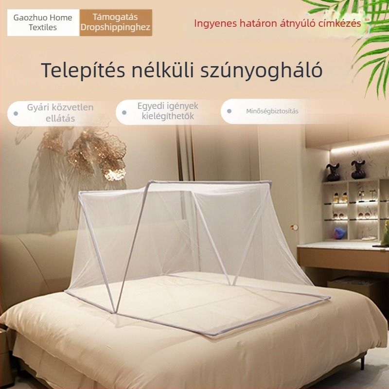 Összehajtható szúnyogháló hálószobába, telepítés nélkül, hordozható