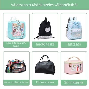 Személyre szabott koreai divat kozmetikai táska aranyos átlátszó medve mintával, nagy kapacitású PU bőr kézitáska
