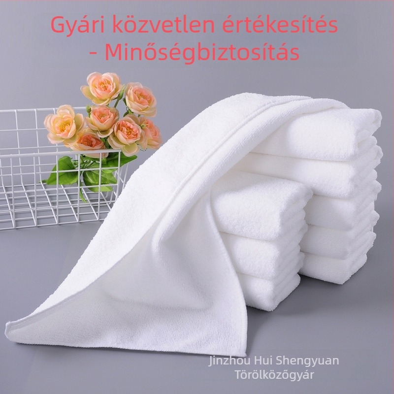 Szállodai törölköző poliészter mikroszálból, 30×70 cm, 300 g/m², nedvszívó, logóval nyomtatva