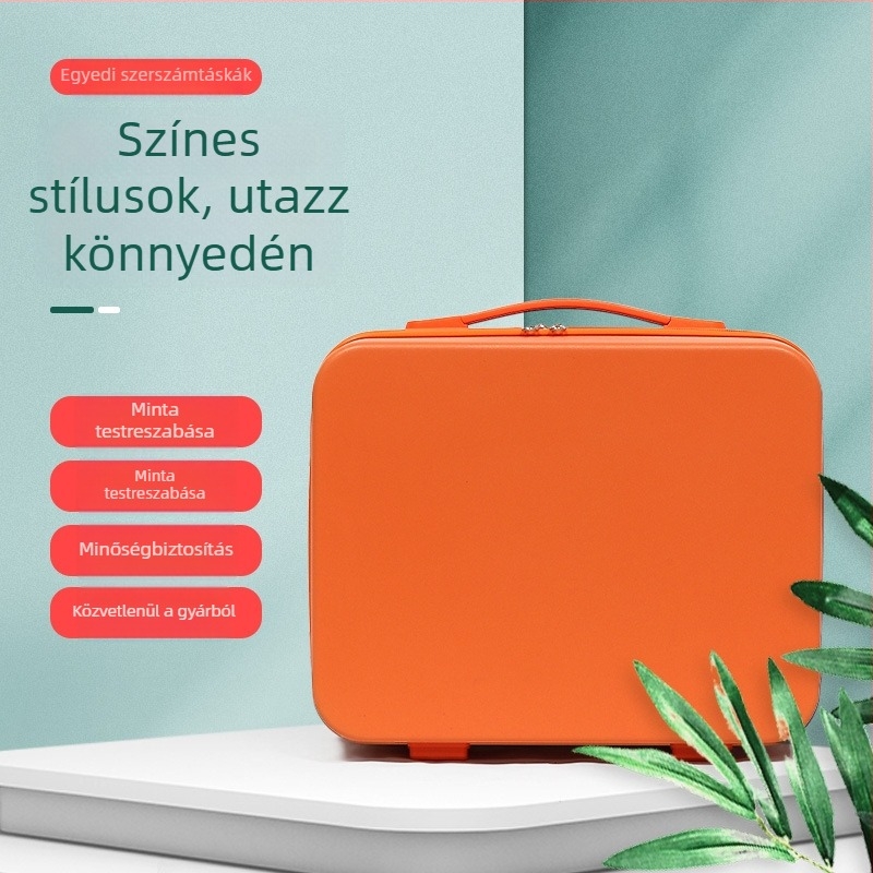 14 hüvelykes retro kozmetikai táska, könnyű utazáshoz