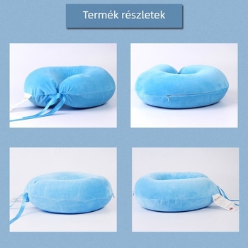 Természetes latexből készült U-alakú párna a nyaki gerinc támogatásához, utazási párna autóhoz vagy repülőre, felnőtteknek