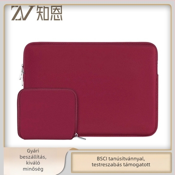 Személyre szabott neoprenes laptop táska készlet, méretek 13/14/15 hüvelyk, egyszínű, logónyomás elérhető