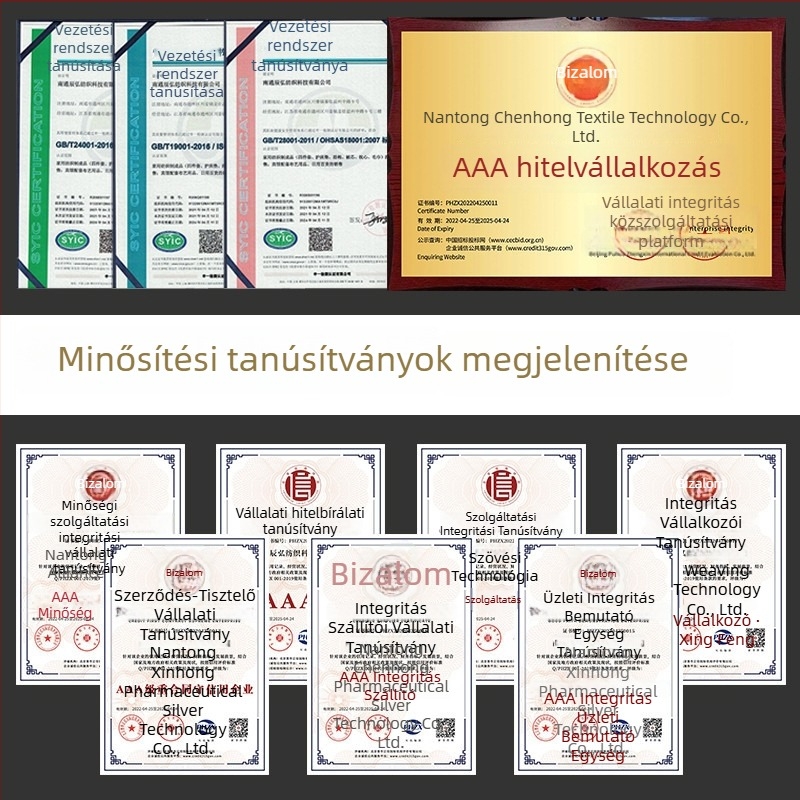 Szállodai párna poliészter töltettel, 100% pamut huzattal, téglalap alakú, fehér