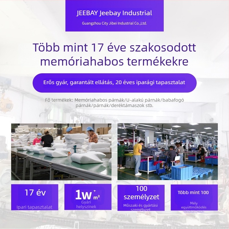 Kapucnis memóriahabos U-formájú nyakpárna, levehető és mosható, utazáshoz és autóban használható, testreszabható