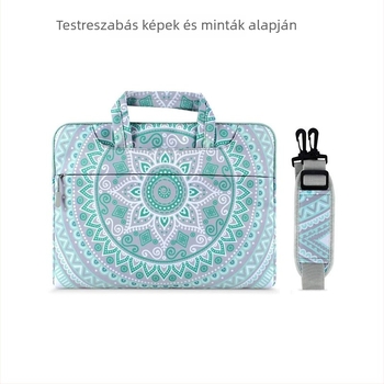 Nyomtatott 14 hüvelykes laptop táska belső béléssel