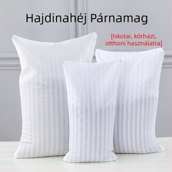 Hajdinával töltött párna fehér szatén belső huzattal, egy személyes használatra