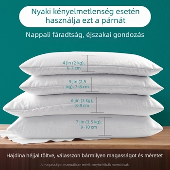 Hajdina párna hajdina töltettel, téglalap alakú, 1.1-1.5 kg, felnőtteknek, légáteresztő, nyaki gerinc támogatás