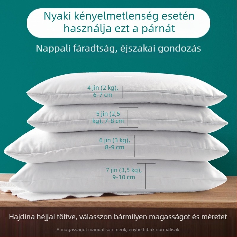 Hajdina párna hajdina töltettel, téglalap alakú, 1.1-1.5 kg, felnőtteknek, légáteresztő, nyaki gerinc támogatás
