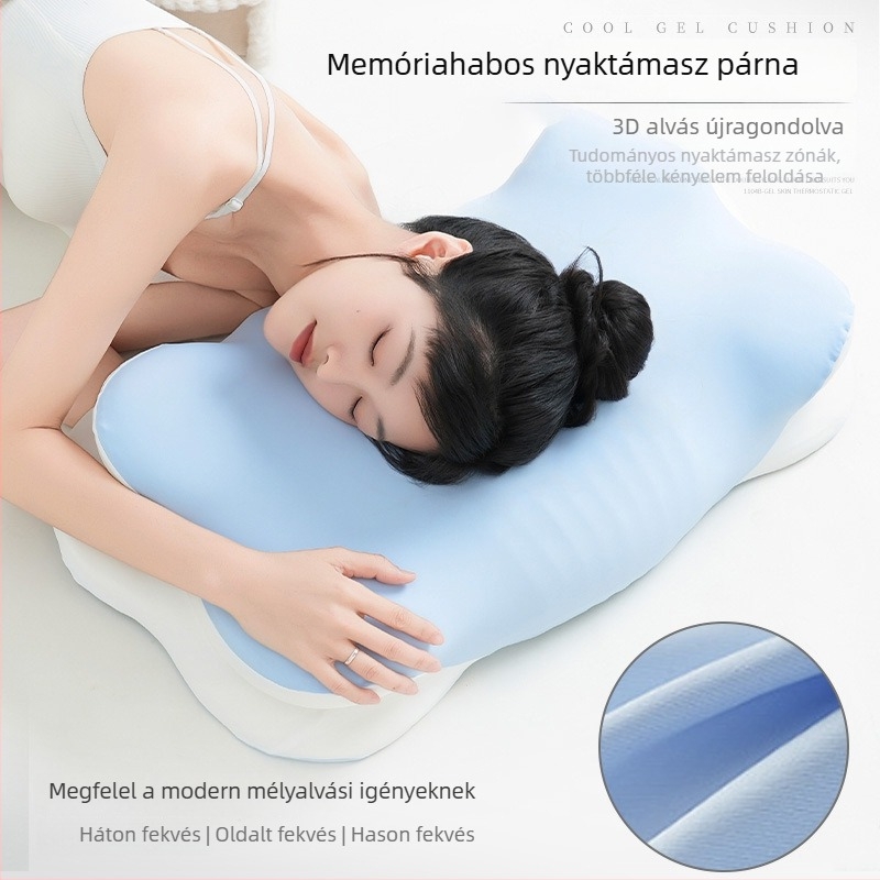 Memóriahabos felhő párna nyaki támogatással, oldalsó alvásra, felnőttek és gyerekek számára, egyedi formájú