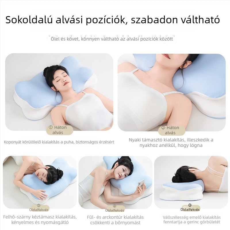 Memóriahabos felhő párna nyaki támogatással, oldalsó alvásra, felnőttek és gyerekek számára, egyedi formájú