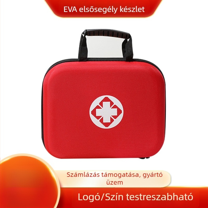 Nagy kapacitású EVA elsősegély-készlet autóba szerelhető, hordozható kültéri vészhelyzetekre, dupla fogantyúval, testreszabható