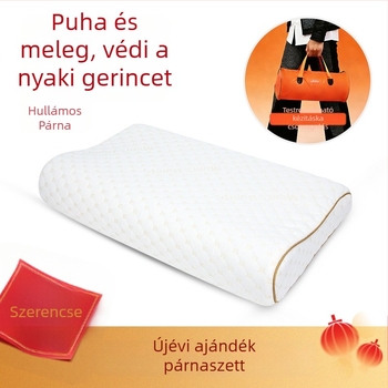 Újévi ajándék: B típusú hullámmemóriahab párna alváshoz, nyaki támasz, nyomásmentes, lassú visszatérés