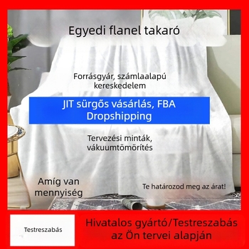 Személyre szabott flanel takaró rajzfilm motívummal – prémium, egész éves használatra