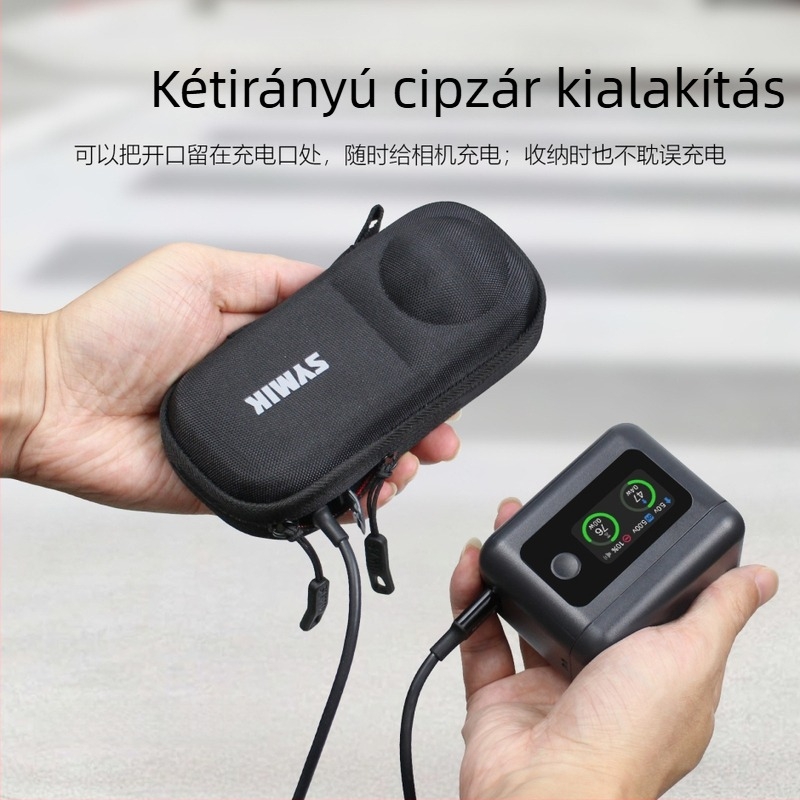 SYMIK védőtok Insta360 X5/X4-hez velúr belsővel