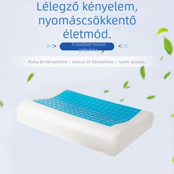 Gél memóriahabos párna, nyáron hűsítő kényelem, lassú visszatéréssel, otthoni használatra