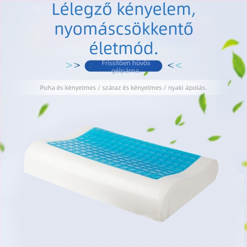 Gél memóriahabos párna, nyáron hűsítő kényelem, lassú visszatéréssel, otthoni használatra