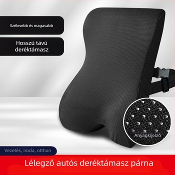 Memóriahabos autó deréktámasz párna hosszú utazásokhoz