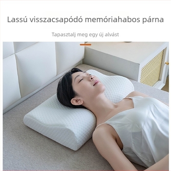 Sleeping Square memóriahabos nyakpárna hullámos formával, lassú visszatéréssel, felnőtteknek