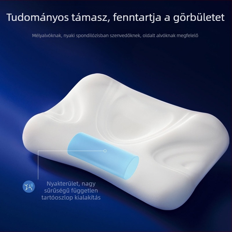 Memóriahabos párna mély alváshoz, lassú rebound, nyaki gerinc támogatás, alvást segítő párna, a párna szépségmagja