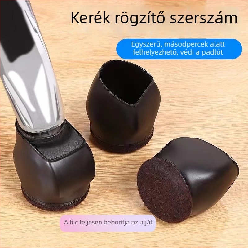 Kerekesszék lábtámasz huzatok, szék kerékvédők, csúszásmentes forgó irodaszékekhez, univerzális kerékstabilizátorok