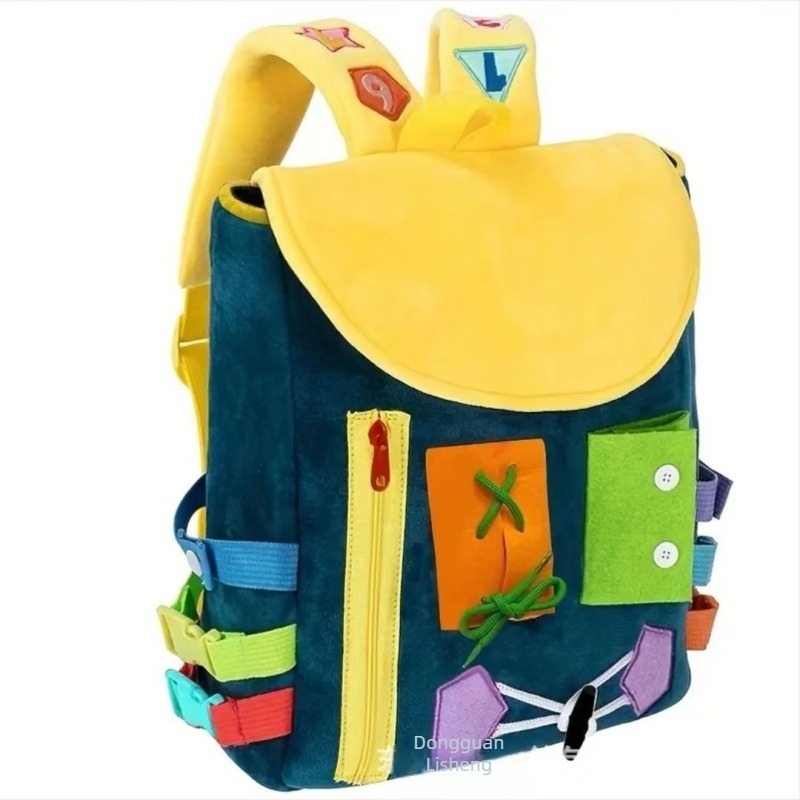 Gyerekeknek készült textil iskolatáska Montessori-stílusban, oktatási korai neveléshez