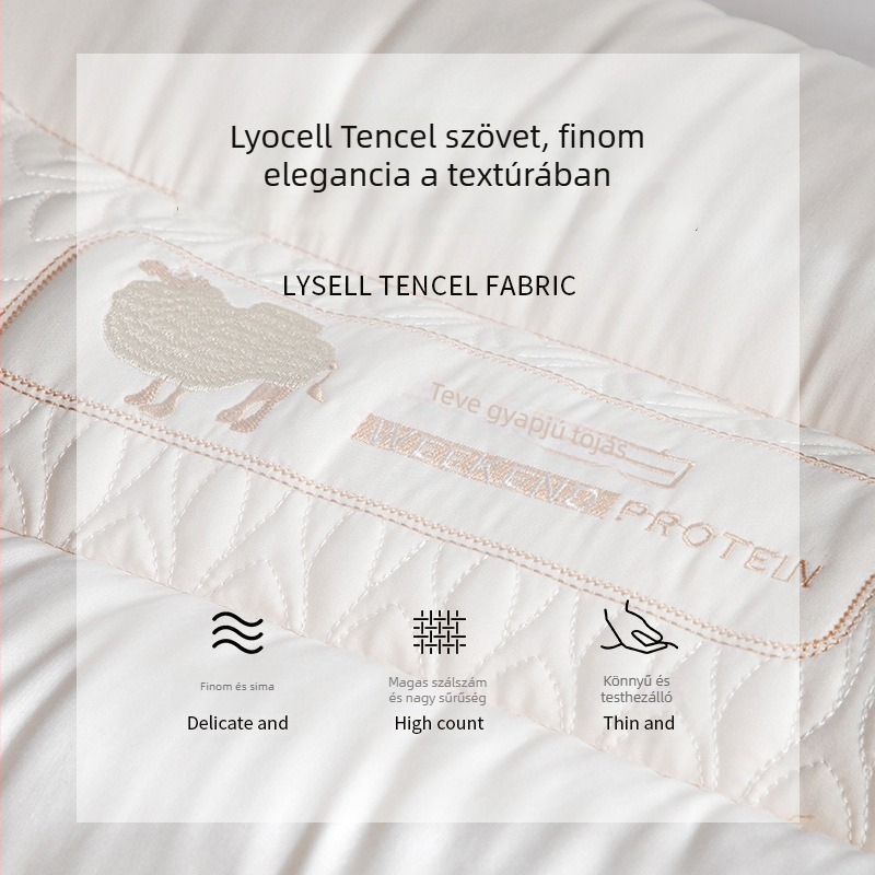 Párna belső töltet otthoni használatra, puha poliészter rost töltet, közepesen alacsony töltés, felnőtteknek, mély alvás támogatás, nyaki gerinc védelem, egy személyes párna