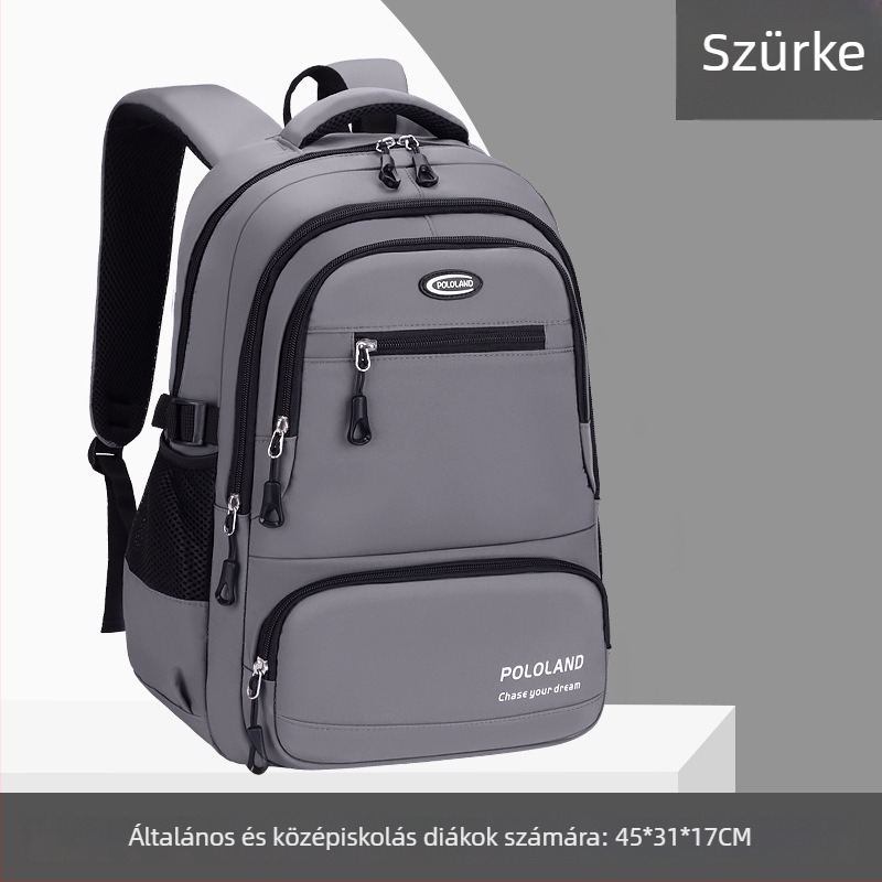 Személyre szabható férfi hátizsák, nagy kapacitású, üzleti‑casual stílusú, utazáshoz és iskolához laptop tárolóval